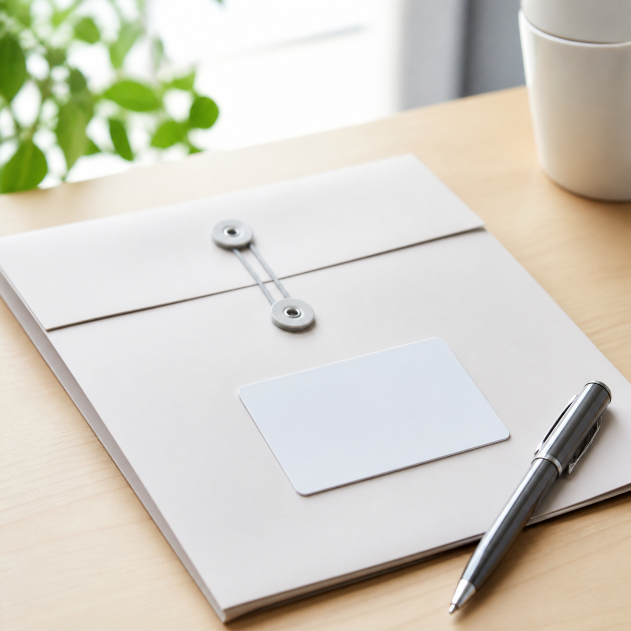 社会保険をイメージした書類とカード